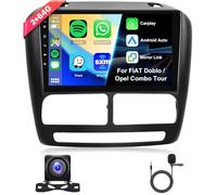 2GB 64GB Android Autoradio per FIAT Doblo 2010-2015 Opel Combo Tour 2011-2018 Radio Wireless Carplay Android Auto, Hodozzy Radio 9 Pollici Touch Screen GPS WiFi Bluetooth FM RDS 2 Din Mit Retrocamera
