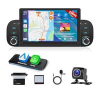 2GB+64GB Carplay Autoradio per Fiat Panda 2013-2020 con Wireless Android Auto, Motorsi Bluetooth Car Stereo con GPS Navegación, WiFi, Bluetooth, RDS/FM, SWC, Canbus + Telecamera Posteriore