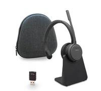 2globes Hybrid X.5 Mono ANC DECT & Bluetooth Headset - Mono On-Ear, portata 150 m, adattatore USB-A, con stazione di ricarica e custodia rigida