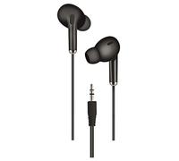 2GO Auricolari stereo in-ear da 3,5 mm, cavo da 130 cm, colore: nero