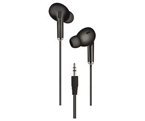 2GO Auricolari stereo in-ear da 3,5 mm, cavo da 130 cm, colore: nero
