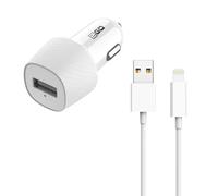 2GO Set di ricarica per auto, 2 pezzi, USB su Lightning