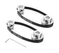 2GT - Set di pulegge dentate in alluminio, 20 e 36 denti con foro da 8 mm per motore passo-passo, ruote sincrone precise per stampanti 3D e lavorazione CNC