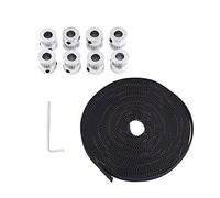2GT Timing Belt & Pulley Kit | 8pcs 8mm Bore Aluminum Pulleys & 5M Belt | Low Noise 3D Printer Belt for X/Y/Z Axis | 16 Screws & Wrench Included