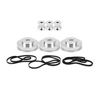 2GT Timing Belt Pulley Set | 20 Teeth & 60 Teeth Aluminum Alloy Pulleys + 2GT - 610/852 / 1220mm Belts | for Milling Machines/Drilling Machines/Gear Hobbing