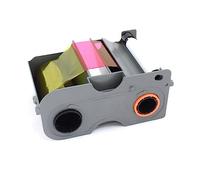 2ID - Cartuccia a nastro Fargo DTC1250 YMCKO con rullo di pulizia | Nastro originale Fargo 45000 | Stampa immagini a colori vivaci, testo e codici a barre su carte d'identità in PVC | Classificato per