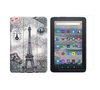 2in1 Compressa Set per Amazon Kindle Fire 7 12. Gen.2022 7 Pollici Case Cover +