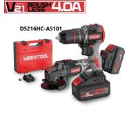 2in1 SMERIGLIATRICE FLEX ANGOLARE 125mm + TRAPANO AVVITATORE 2 BATTERIE 21V 4AH