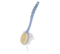 2in1 spazzola da bagno posteriore legata fiore da bagno per doppio scopo spazzolatura e manico in pelliccia con L6A6 morbida doccia lunga