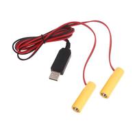 2in1 USB Power 1.5V AA Battery Eliminators Sostituire 1x1.5V AA LR6 Batteria per LED Luce Elettronica Giocattolo Adattatore di rete LED Luce Decorativa Giocattolo Telecomando Verde Alternativa