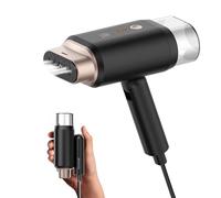 2in1 Vaporizzatori da Viaggio Ferro da Stiro a Vapore e a Secco,Pieghevole Facile da Riporre Leggero Ferro da Stiro da Viaggio Senza asse da Stiro,20 Secondi per Riscaldare,22g/min Vapore,Oro Nero