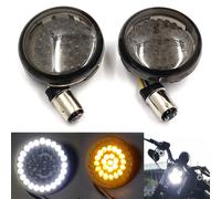 2inch 1157 Pallottola Bianco/Ambra LED Giro Signal Inserti W/ Lente Per Harley