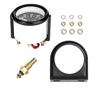 2inch 52mm Indicatore della Temperatura dell'Acqua a LED Universale 12V DC Misuratore della Temperatura dell'Acqua Digitale con Sensore per Auto 40~120 Gradi Celsius Manometro Temperatura Acqua