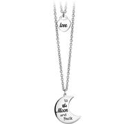 2JEWELS COLLANA DOPPIO FILO IN ACCIAIO DONNA CON LUNA E CUORE 251425