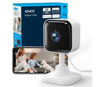 GNCC 2K 3MP Telecamera WIFI Interno Supporta 2.4G/5G WiFi, Videocamera Sorveglianza Interno Wifi, Mini Telecamera con Visione Notturna a Infrarossi, Rilevamento del Movimento, Citofono Bidirezionale