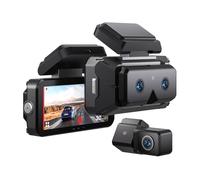2K 5Ghz WiFi Dash Cam Anteriore e Posteriore,4" IPS Touchscreen Dash Camera per Auto, 3 Canali Dashcam,GPS,ADAS&BSD,Visione Notturna WDR,Controllo Vocale,APP,G-Sensor,24H Parking Mode+64G -AKEEYO-EYES