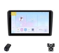 2K Autoradio per Audi A4 2006-2012 Touch Screen QLED Android Autoradio 9-Inch/Wireless CarPlay/Android Auto/WiFi/Radio FM AM RDS/GPS/Bluetooth/Telecamera Posteriore/ADAS DVR(M500S 2K)