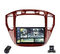 2K Autoradio per Toyota Highlander 1 XU20 2001-2007 Touch Screen QLED Android 13 Autoradio 9-Inch/CarPlay/Android Auto/WiFi/Radio FM RDS/GPS/Bluetooth/Telecamera Posteriore/ADAS DVR(Brown,M150CP)