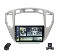 2K Autoradio per Toyota Highlander 1 XU20 2001-2007 Touch Screen QLED Android 13 Autoradio 9-Inch/CarPlay/Android Auto/WiFi/Radio FM RDS/GPS/Bluetooth/Telecamera Posteriore/ADAS DVR(Silver,M100CP)