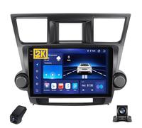 2K Autoradio per Toyota Highlander 2 XU40 2007-2013 Touch Screen QLED Android 12 Autoradio 9-Inch/CarPlay/Android Auto/WiFi/Radio FM AM RDS/Bluetooth/Telecamera Posteriore/ADAS DVR(M500S 2K)
