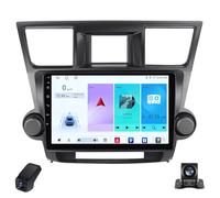 2K Autoradio per Toyota Highlander 2 XU40 2007-2013 Touch Screen QLED Android 12 Autoradio 9-Inch/CarPlay/Android Auto/WiFi/Radio FM AM RDS/Bluetooth/Telecamera Posteriore/ADAS DVR(M100CP)