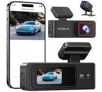2K Dash Cam Front and Rear with 64GB SD Card, Wireless WiFi Dash Camera for Cars, 1.5'' Screen Mini Dashcam Front and Back, Support G-Sensor/Time Lapse 2 Kinds Parking Monitor
