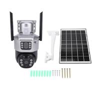 2K Dual Lens Solar Security Camera, 4G LTE Wireless Camera with PIR Detection IP66 Waterproofing 8000mAh Battery Rechargeable Battery Use for Home