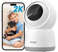 2K Telecamera Wifi Interno Supporta 2,4/5Ghz, 3MP Videocamera Sorveglianza Ester