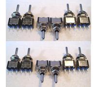 2K280 - Ingrosso Lotto - 12 X Punto Motore Interruttori Mini Pulsante Spdt (A) I