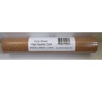 2KCork25s- 2 x 2.5mm x 915mm X 305mm Alto Qualità Sughero Foglio Rotolo Base