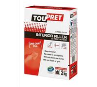 2kg Toupret Stucco Per Interni Le Reboucheur Facile Da Carteggiare Bianco