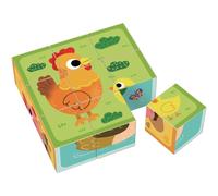 2Kids Toys Wooden Blocks Farm cubi in legno 12 m+ 9 pz