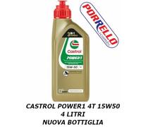 2L OLIO MOTO CASTROL POWER 1 15W50 4T JASO MA2 API SN - KIT 2 LITRI (2X1L)