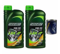 2L Olio Motore FANFARO LSX JP 5W-30 1x MANNOL Flush Motore ADDITIVO