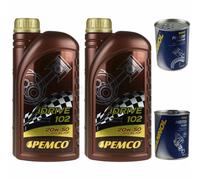 2L Olio Motore PEMCO IDRIVE 102 20W-50 1xMotor Doctor+Motor Flush