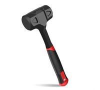 2LB Dead Blow Hammer,Martello da combattimento pesante,Costruzione monopezzo in acciaio al carbonio forgiato,Martello Pvc con testa piena in acciaio,Impugnatura anti-vibrazione per precisione e