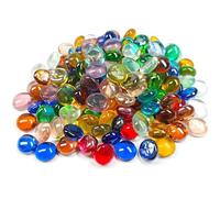 2LB Mini Perle di Vetro, Pietre Mancala in Colori Misti, Perle di Marmo a Fondo Piatto per la casa, Le Arti Decorative, l'artigianato e Il riempimento dei vasi (0,5"~0,7") Circa 340PCS