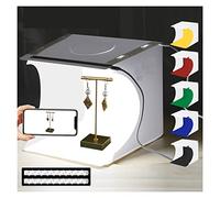 2LED Lightbox Light Box Mini Photo Studio Box 1100LM Photography Box Light Studio Shooting Tent Box Kit 6 fondali a colori(Add Shadowless Panel)