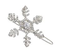 2lots - Fermaglio per capelli con fiocco di neve e strass scintillanti, resistente, per donne alla moda