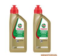 CASTROL Power 1 Scooter 2T 2-Rad Olio Motore Api TC + ISO-L-EGD Jaso Fd, 3x1 Lt.