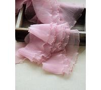 2M 10CM Largo Squisito tessuto rosso rosa nastro di pizzo tessuto elastico volant collare cucito gonna abbigliamento copricapo decorazione guipure