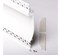 2m 18133B PROFILO DA INCASSO ALLUMINIO 2metri PER STRISCE LED CARTONGESSO PARETE
