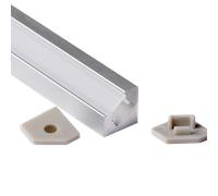 2m 2metri 1010 10x10mm PROFILO ALLUMINIO ANGOLARE MICRO STRISCE STRIP LED 6mm