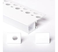 2m 3613B PROFILO DA INCASSO ALLUMINIO 2metri PER STRISCE LED CARTONGESSO PARETE