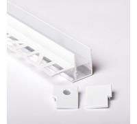 2m 4225B PROFILO DA INCASSO ALLUMINIO 2metri PER STRISCE LED CARTONGESSO PARETE