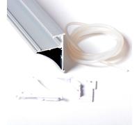 2m 4532 PROFILO ALLUMINIO PER STRISCE STRIP LED PER MENSOLE IN VETRO RIPIANO 8MM