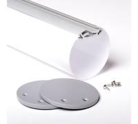 2m 6060B PROFILO TONDO TUBO GRANDE ALLUMINIO STRISCE STRIP LED 2MT SOSPENSIONE