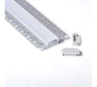 2m 6114 PROFILO DA INCASSO ALLUMINIO 2metri PER STRISCE LED CARTONGESSO PARETE
