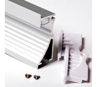 2m 7023 PROFILO ALLUMINIO DA INCASSO CON RIFLETTORE PER STRISCE STRIP LED 2mt