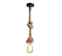 2m AC 220V E27 Singola Testa Canapa Vintage Corda Appesa Luce di Soffitto a Sospensione Lampada Retro Industriale Stile Country Per Ristorante Bar Cafe Senza Lampadina